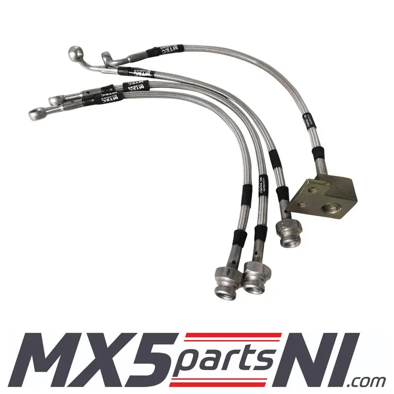 Mtec Zinc Plated Performance Brake Hoses Mx5 Mk2 1