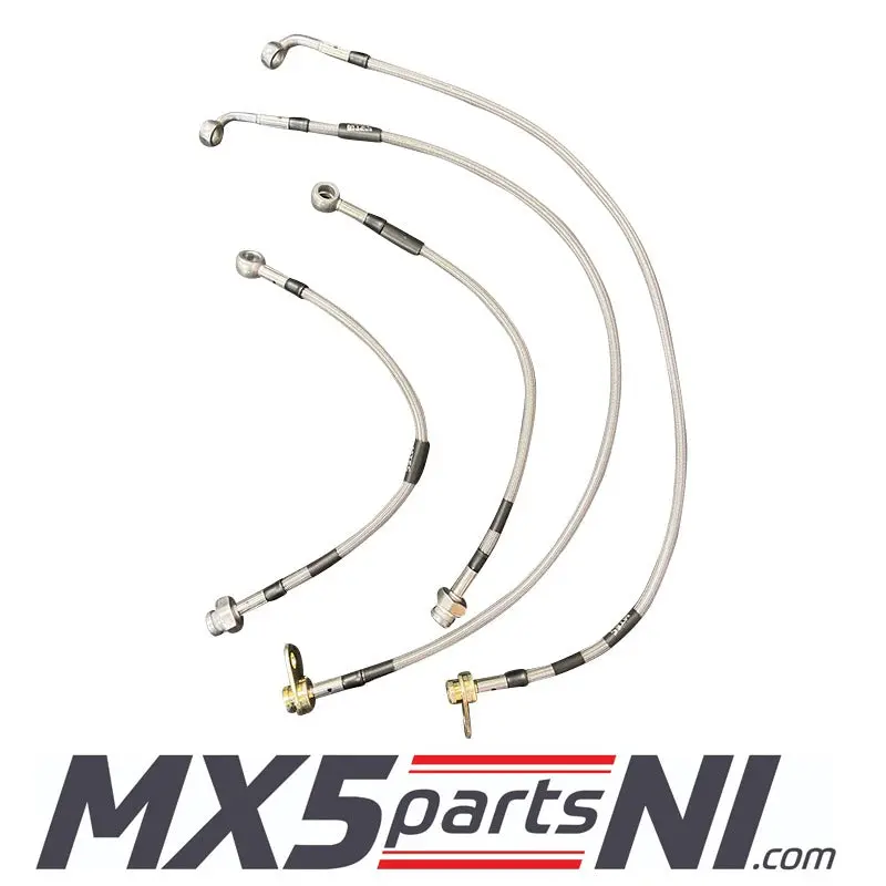 Mtec Zinc Plated Performance Brake Hoses Mx5 Mk3 Nc 1