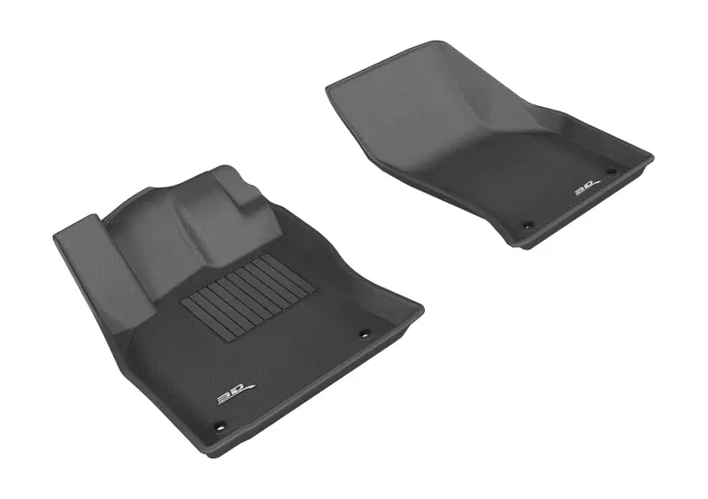 3D Maxpider Custom All-Weather Floor Mats For 2015–2020 Audi A3, A3 Sportback, E-Tron, Rs3 & S3 (First Row, Black) 1