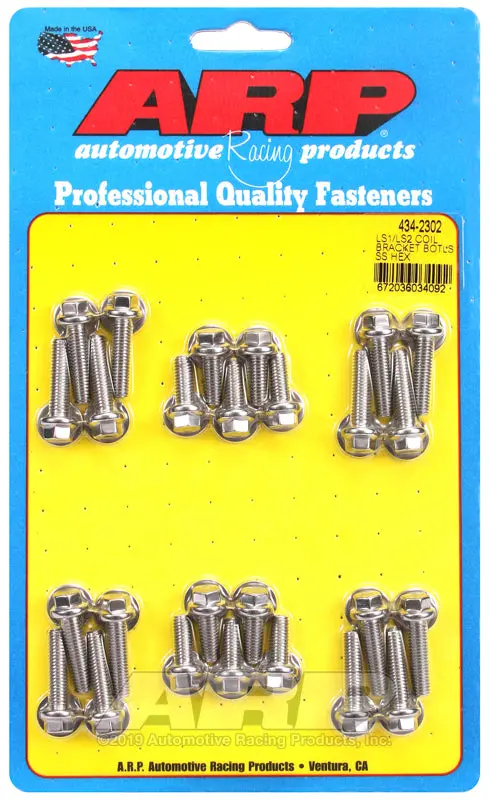 Arp Stainless Steel Hex Coil Bracket Bolt Kit For Ls1/Ls2 Engine Platforms 1