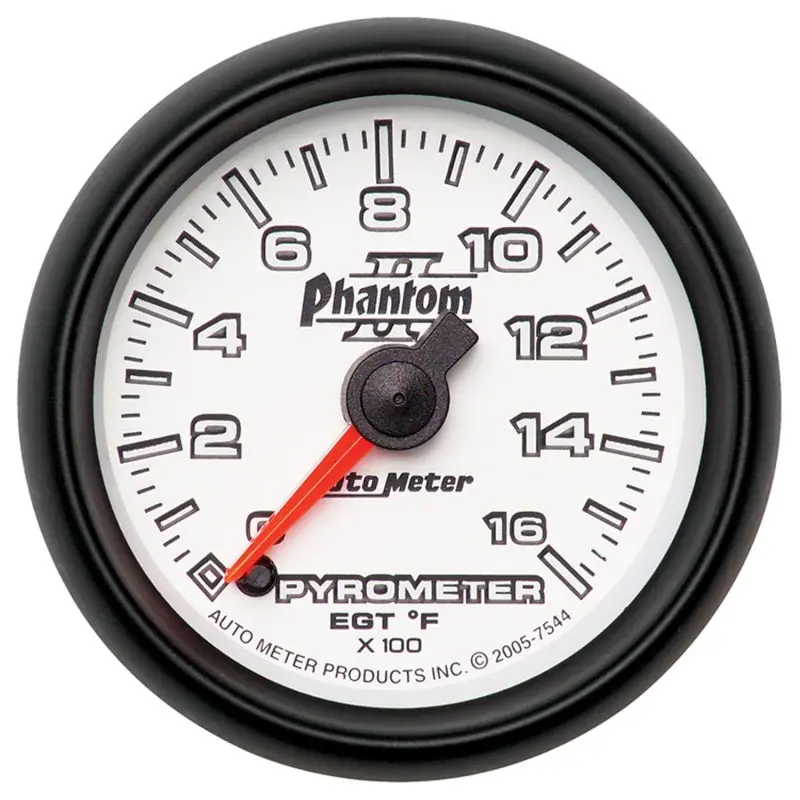 Autometer Phantom Ii 52.4Mm Full Sweep Electronic 0-1600 Def F Egt/Pyrometer Gauge 1