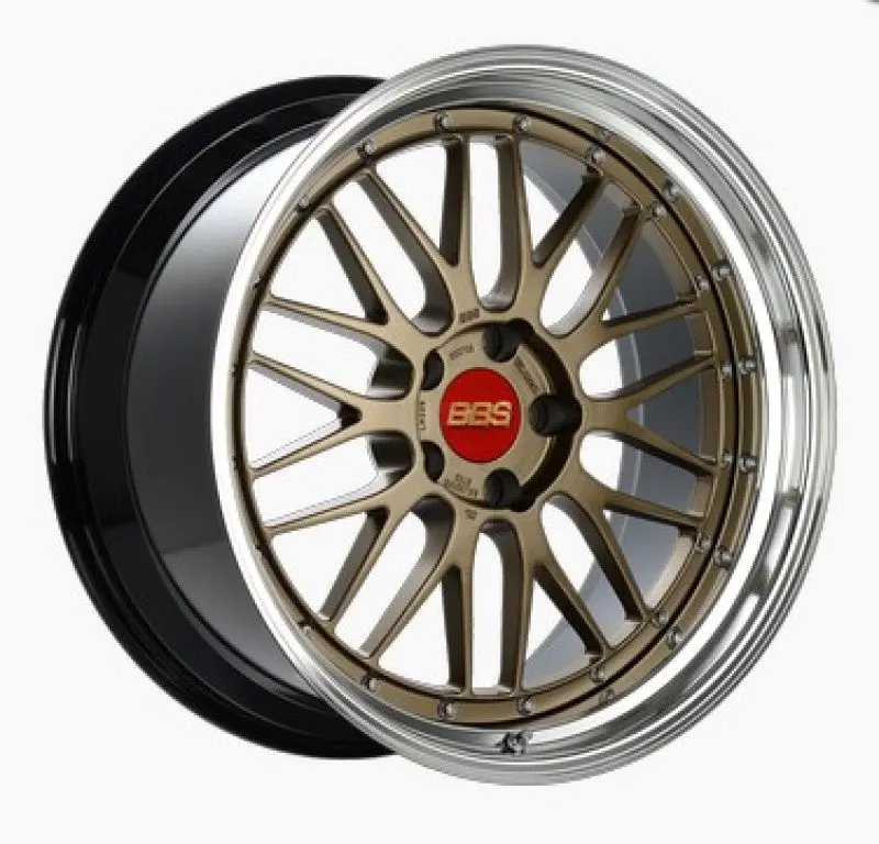 Bbs Lm Forged Alloy Wheel – 19×11 Inch, 5×120 Bolt Pattern, Et37 Offset, Satin Bronze Center & Bright Machined Lip 1