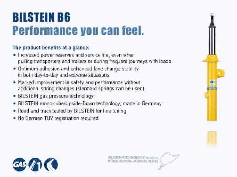 Bilstein B6 Monotube Strut Cartridge For 1987–1988 Bmw M6 And 1988 Bmw M5 1