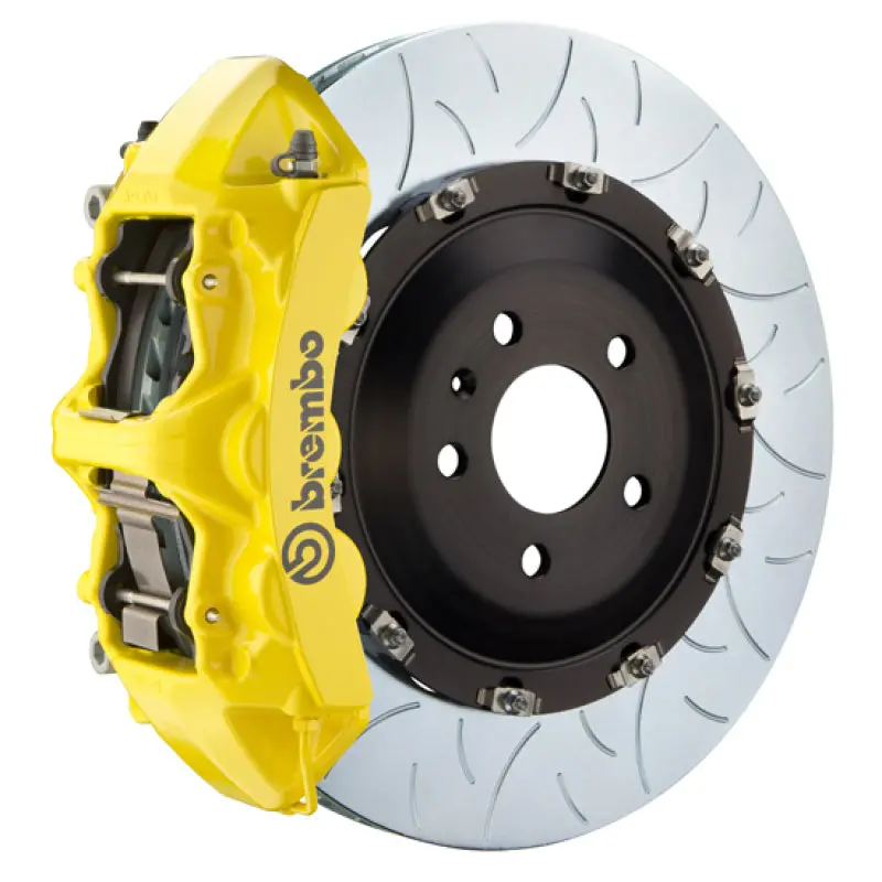 Brembo 18+ X3/19+ X4 Front Gt Bbk 6 Piston Cast 380X34 2Pc Rotor Slotted Type-3- Yellow 1
