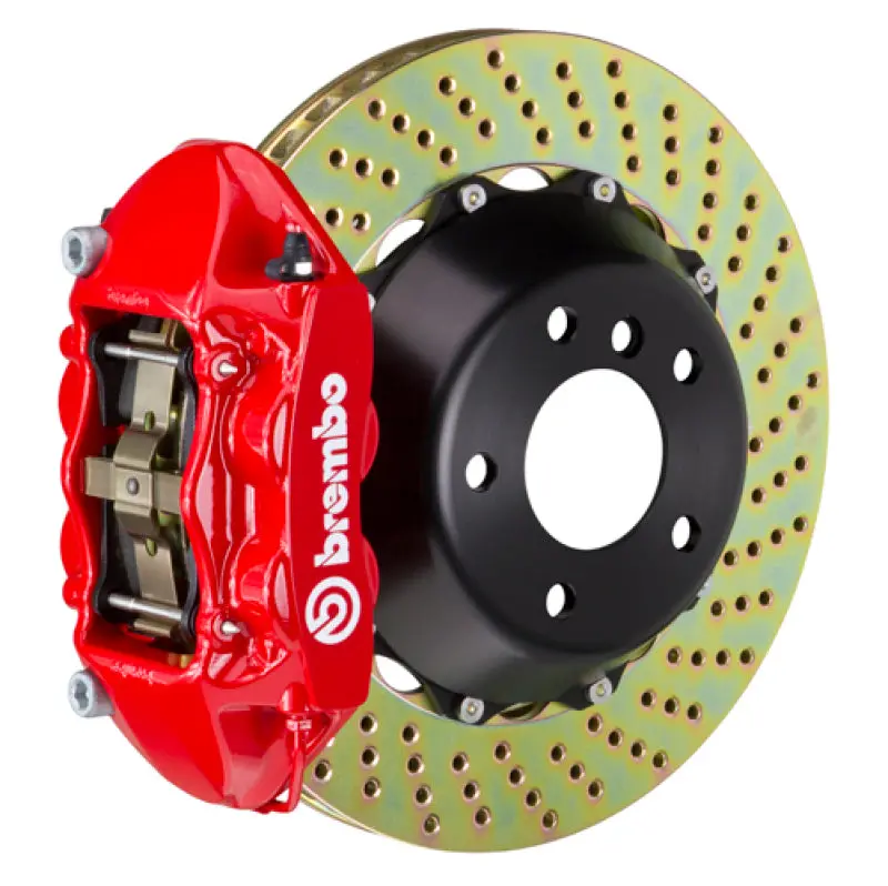 Brembo 19+ 330I Rear Gt Bbk 4 Piston Cast 380X28 2Pc Rotor Drilled-Red 1