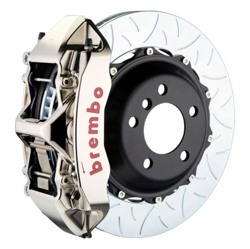 Brembo Gtr Front Big Brake Kit – 380X34Mm Slotted Two-Piece Rotors & 6-Piston Billet Calipers For 2008–2014 Dodge Challenger Srt-8 1