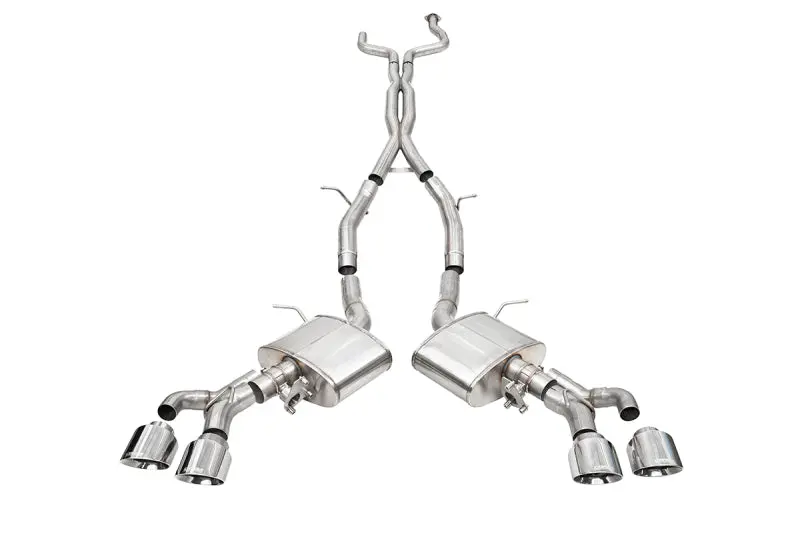 Corsa Active Valve Cat-Back Exhaust System For 2022–2025 Cadillac Ct4-V Blackwing – 3" Diameter, 4.5" Polished Tips 1