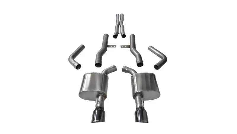 Corsa Black Xtreme Cat-Back Exhaust System For 2015–2016 Dodge Charger Srt, Scat Pack & R/T (6.4L Hemi) 1