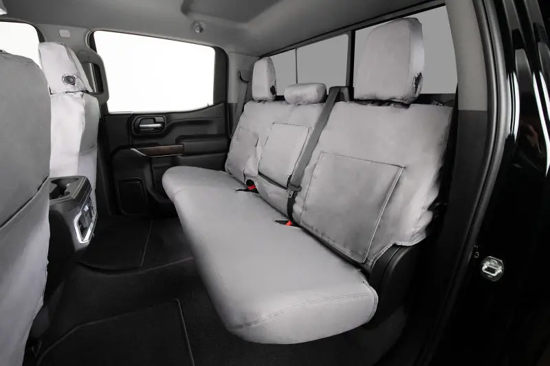 Covercraft Polycotton Seatsaver Custom Front Seat Covers For Toyota Tundra (2014–2021) – Grey 1