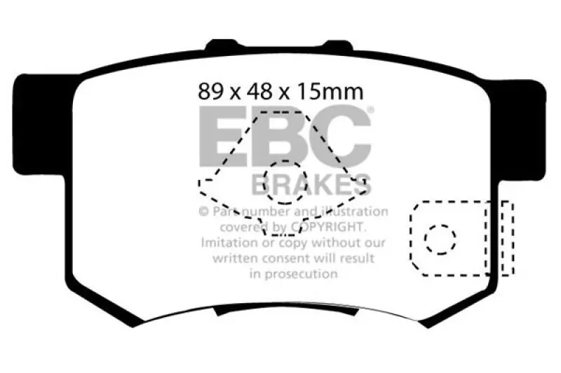 Ebc Redstuff High-Performance Rear Brake Pads For 2010–2012 Acura Rdx 2.3L Turbo 1