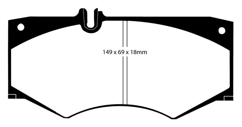 Ebc Yellowstuff Front Brake Pads For 2002–2008 Mercedes-Benz G500 5.0L 1