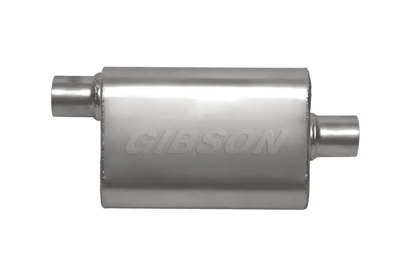Gibson Cft Superflow Stainless Steel Offset Oval Muffler – 4×9×18″, 2.5″ Inlet/Outlet 1