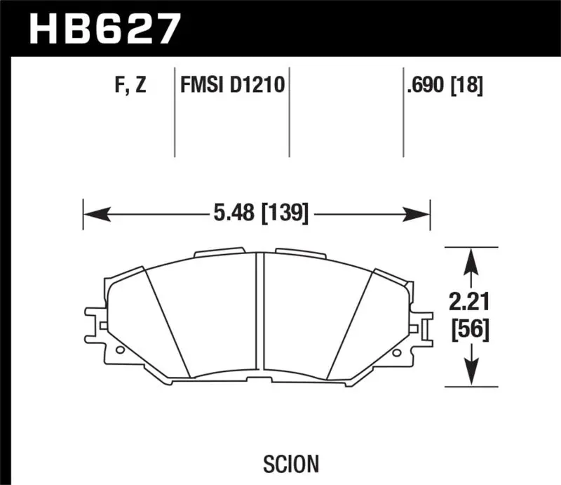 Hawk 08-11 Scion Xb / 08-10 Scion Xd / 09-10 Toyota Corolla / 09-10 Matrix / 06-10 Rav4 / 10 Lexus H 1