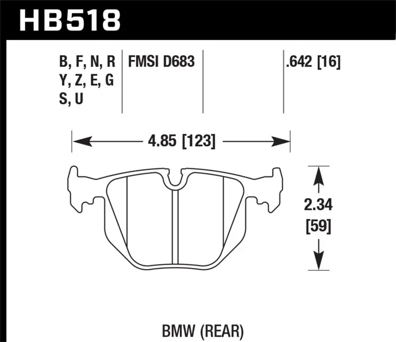 Hawk Performance Street Brake Pads – Compatible With Bmw 330I (2001–2006), 740I (1997–2001), M3 (2003–2006), And More 1
