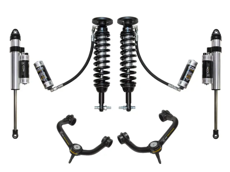 Icon Stage 5 Suspension System For 2014 Ford F-150 2Wd – Includes Tubular Upper Control Arms, 1.75–2.63" Lift 1