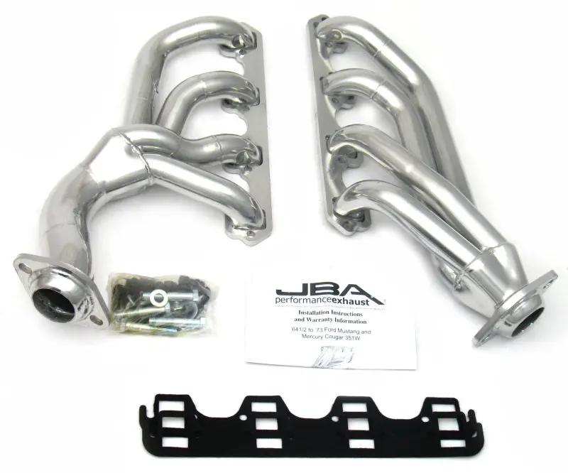 Jba Mid-Length Stainless Steel Headers For 1965–1973 Ford Mustang With 351W Small Block & T-5 Transmission (1-5/8" Primaries) 1