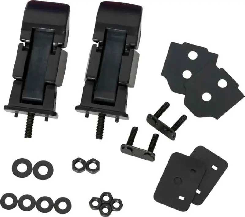 Kentrol 97-06 Jeep Wrangler Tj Hood Catch Pair - Powdercoat Black 1
