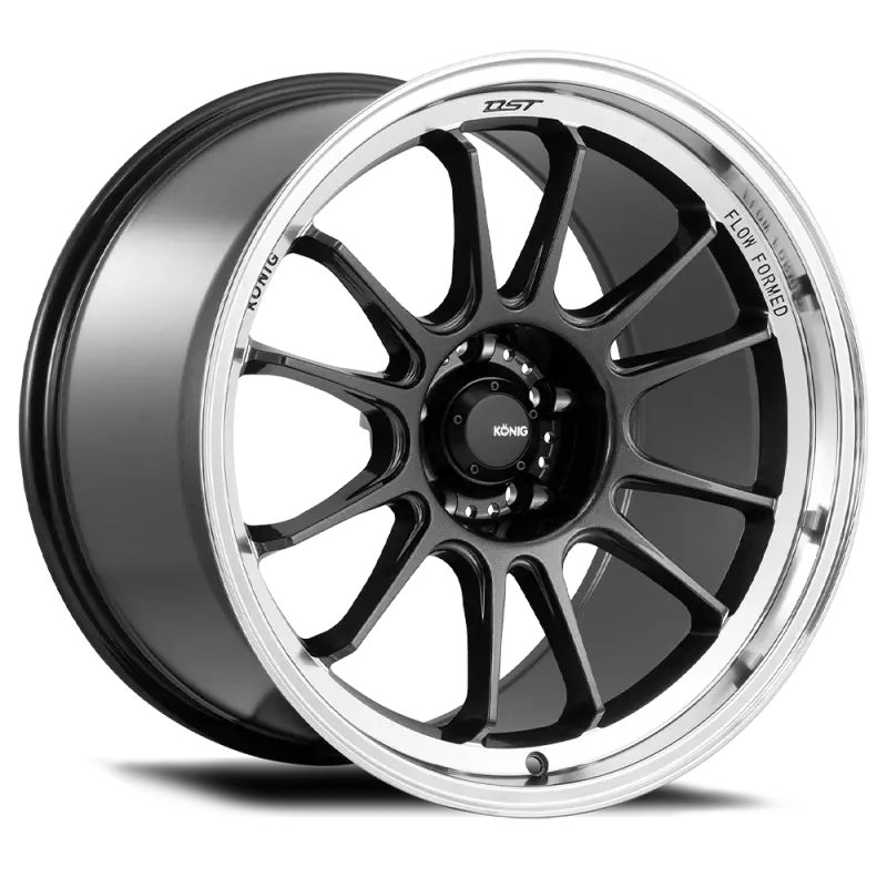 Konig Hypergram 16X7.5 Inch Alloy Wheel, 5X114.3 Bolt Pattern, Et38 Offset, Metallic Carbon Finish With Machined Lip 1