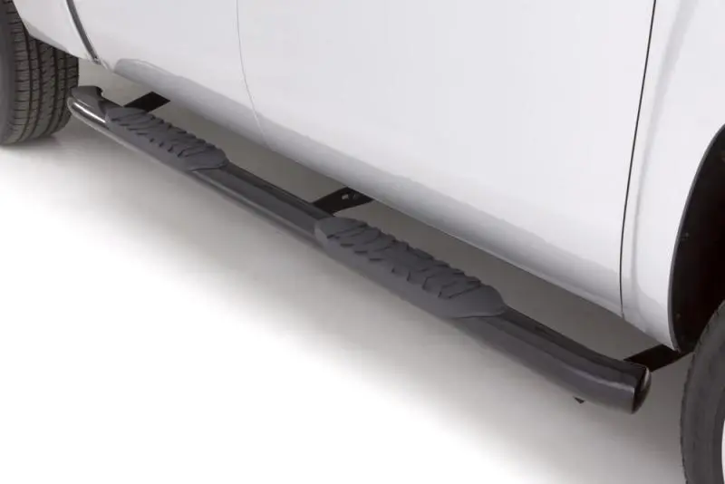 Lund Black Oval Steel Nerf Bars For 2005–2017 Toyota Tacoma Access Cab – 4″ Width, Curved Design 1