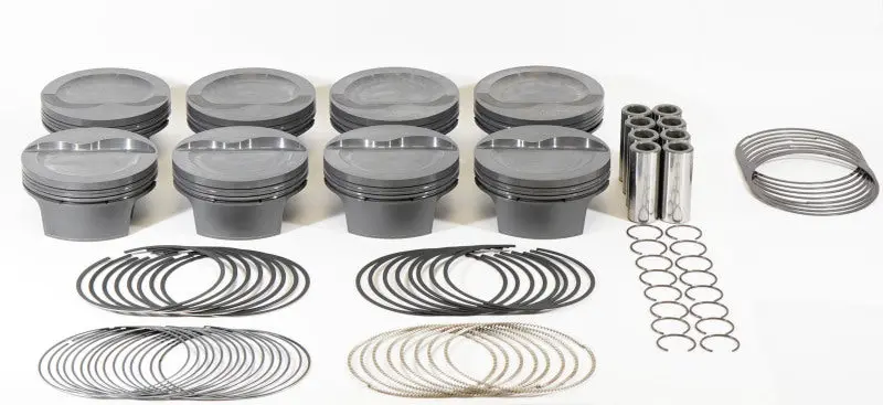 Mahle Ms Forged Piston Kit – 348Ci Small-Block Ford, 4.040" Bore, 3.4" Stroke, 5.4" Rod, .927" Pin, -16Cc Dish, 9.0:1 Cr (8 Pcs) 1
