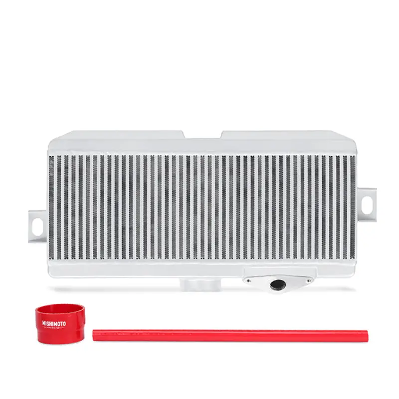 Mishimoto Top-Mount Intercooler Kit For Subaru Wrx Sti (2008–2015) – Powder-Coated Silver W/ Red Hoses 1