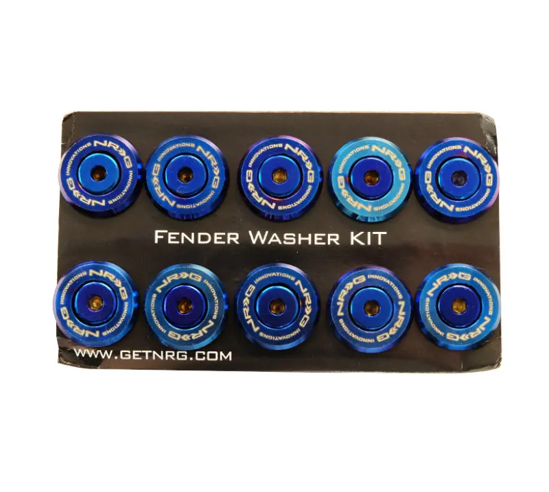Nrg Ti Series M6 Fender Washer Kit – Titanium Burn Washers & Screws (Set Of 10) 1