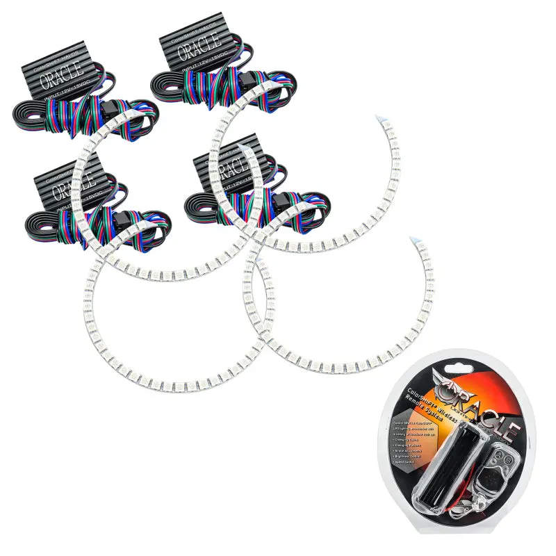 Oracle Halo Headlight Ring Kit For 2007–2013 Chevrolet Silverado – Round Style, Colorshift Rgb Led Technology 1