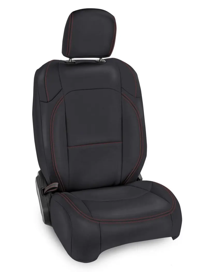 Prp Black Front Seat Covers With Red Stitching For 2018+ Jeep Wrangler Jl, Gladiator, And Non-Rubicon Models 1