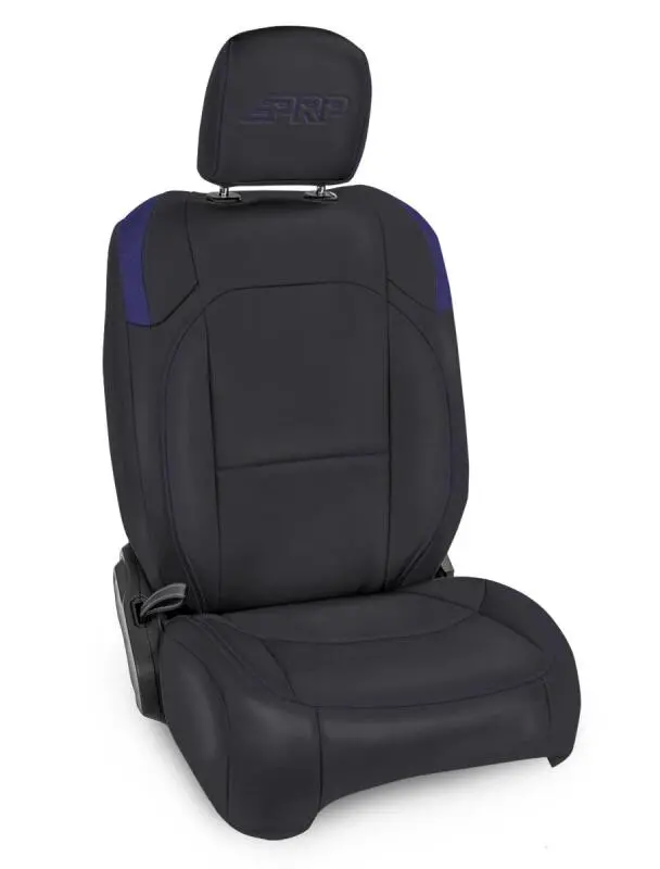 Prp Front Seat Covers For Jeep Wrangler Jl – 2-Door Style With Pocket Backs, Black/Purple Pair 1
