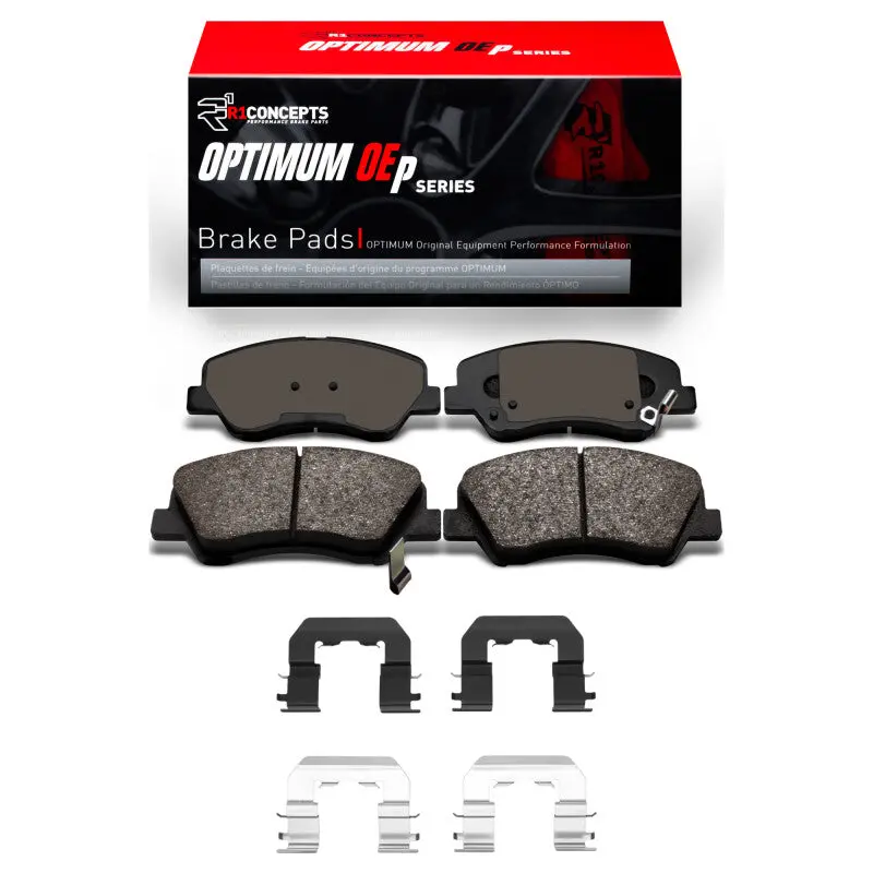 R1 Front Oe-Style Brake Pad & Hardware Kit For 2012–2017 Dodge Attitude (Mexico Market) 1