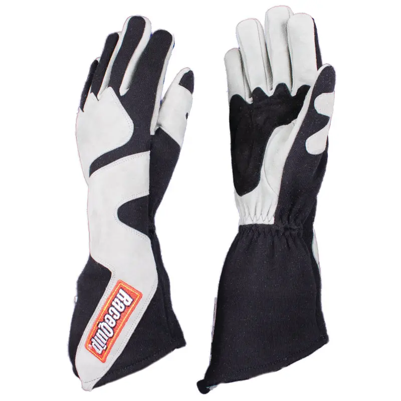 Racequip Sfi-5 Certified Long-Angle Cut Racing Glove — Gray/Black, Size 2Xl 1