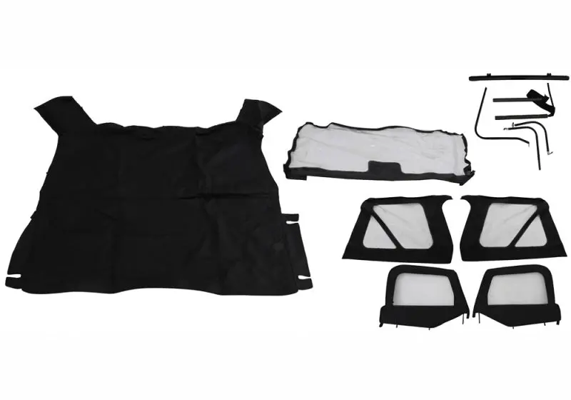 Rampage Complete Soft Top For 1997–2006 Jeep Wrangler Tj — Black Diamond Finish 1