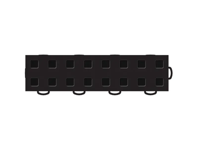 Weathertech Techfloor Modular Garage Tile – 3" X 12" Right-Loop Interlocking Panels, Black/Black (Sold In Multiples Of 10) 1