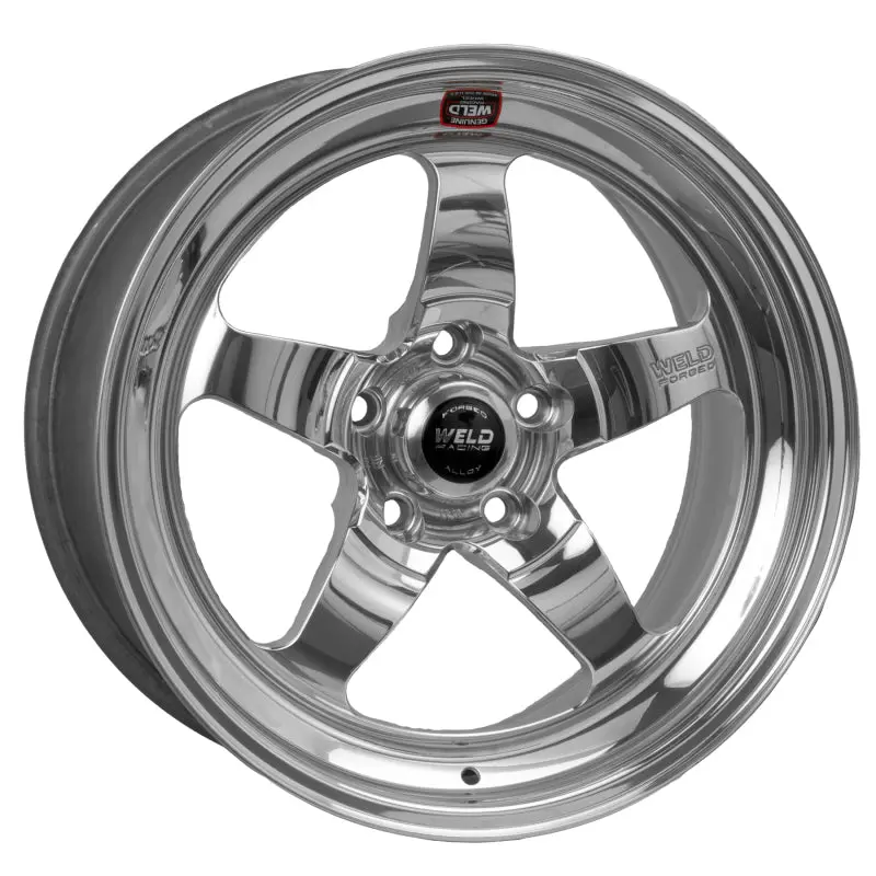Weld S71 Polished Aluminum Drag Wheel – 18X8, 5X4.75, 5.7" Backspace, Low-Pad Design 1