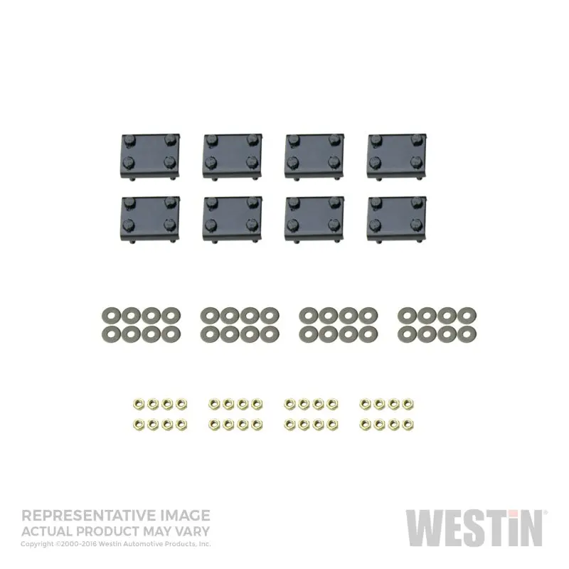 Westin Premier Oval Nerf Step Bar Mounting Kit – Black, Fits 2007–2018 Toyota Tundra Double Cab & Crewmax 1