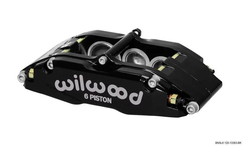 Wilwood Bnsl6-Lh Black Narrow Sprint Caliper – Left-Hand Mount, Triple 1.12" + 1.62" Pistons, 1.10" Disc Thickness 1