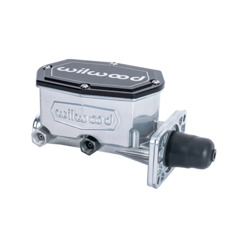 Wilwood Compact Tandem Master Cylinder – Chrome-Finished, 1-1/8" Bore, Mopar 4-Bolt Flange Mount 1