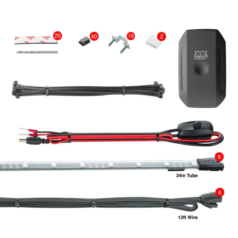 Xk Glow Slim Tube Undercar Lighting Kit – Million-Color Xchrome, App-Controlled, 8X24 Inch 1