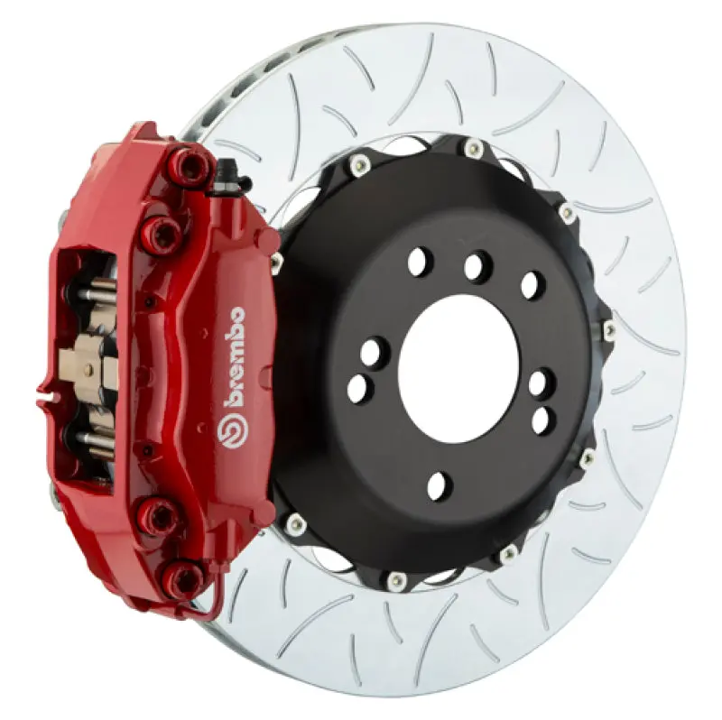 Brembo Challenger Rear Big Brake Kit For 2011–2023 V8 Awd/Srt8 Models – 4-Piston Calipers, 345X28Mm Two-Piece Slotted Rotors (Red Finish) 1